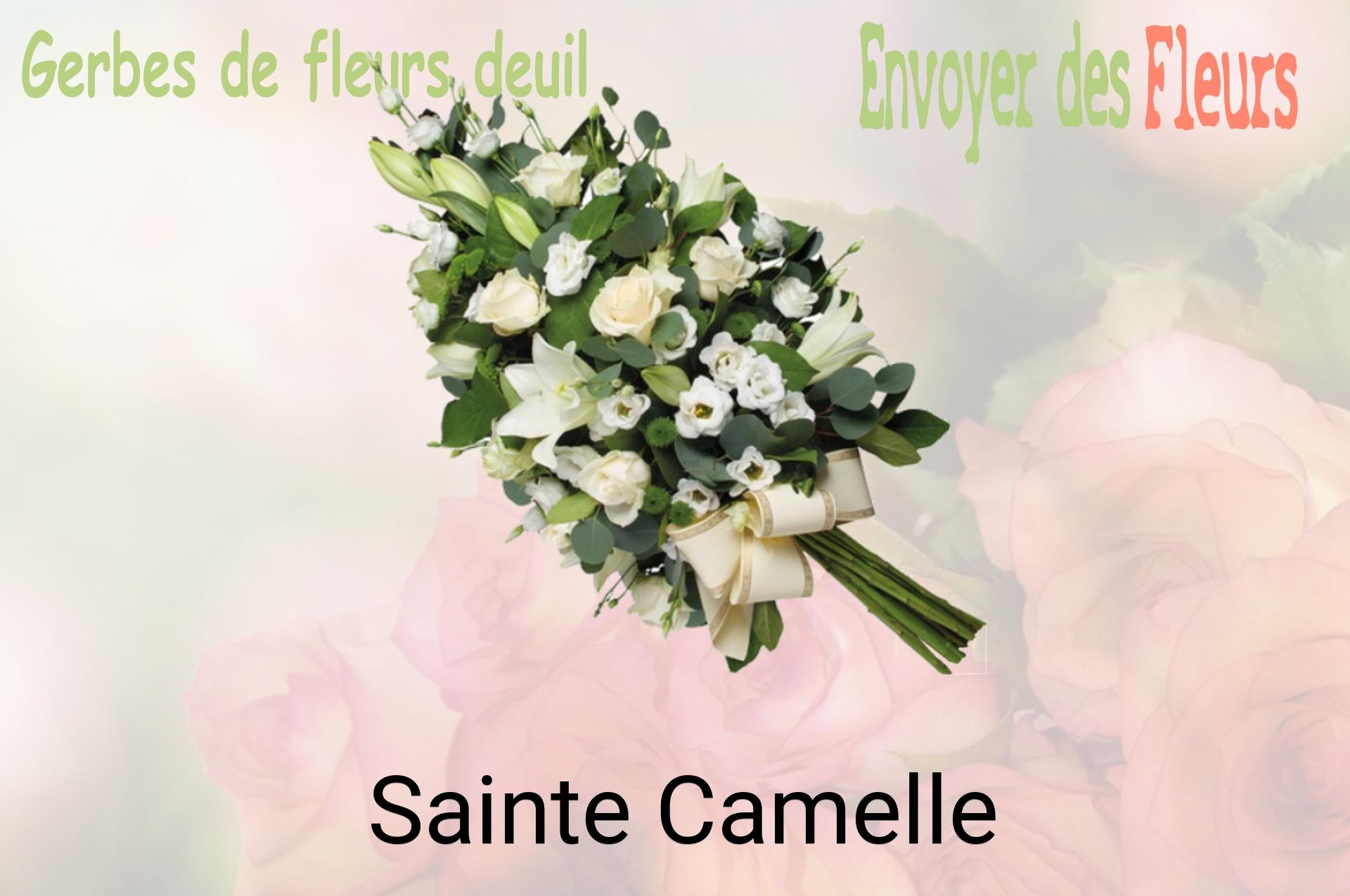Gerbe de fleurs de deuil livrée à Sainte-Camelle